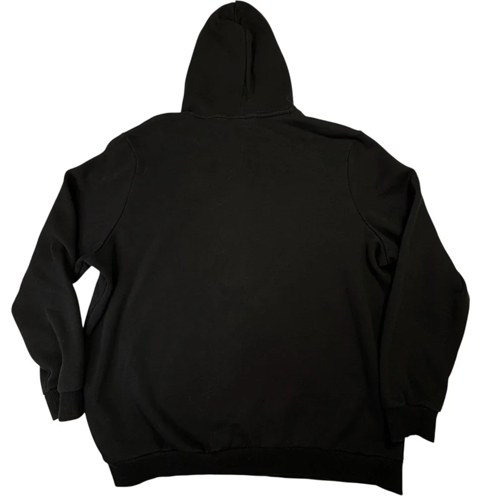 Puma Logo Hoodie Black Pullover‎ Sweatshirt XXL Big Logo Pocket Athletic